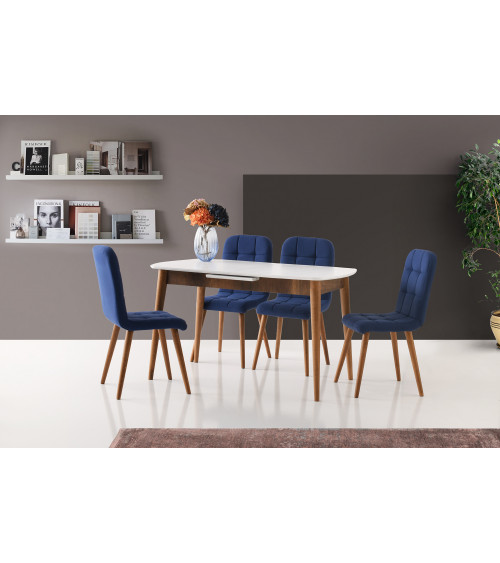 Ensemble table et 4 chaises Santana