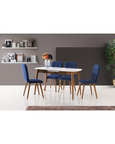 Ensemble table et 4 chaises Santana