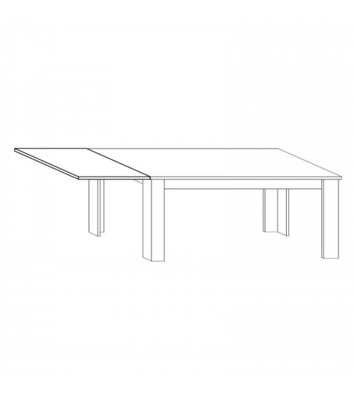Table à manger extensible BASIC finition béton 137-185/79/90 cm