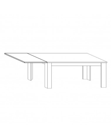 Table à manger extensible BASIC finition béton 137-185/79/90 cm