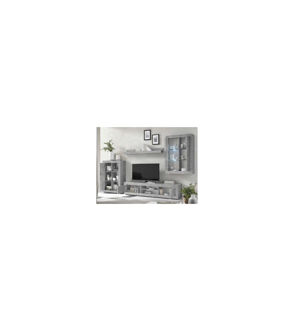 Ensemble meuble tv BASIC couleur béton Ensemble meuble tv BASIC couleur béton