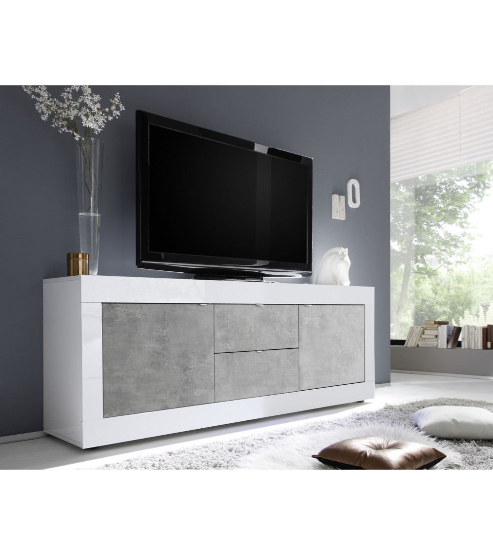 Salon complet BASIC couleur béton 3 éléments Salon complet BASIC couleur béton 3 éléments