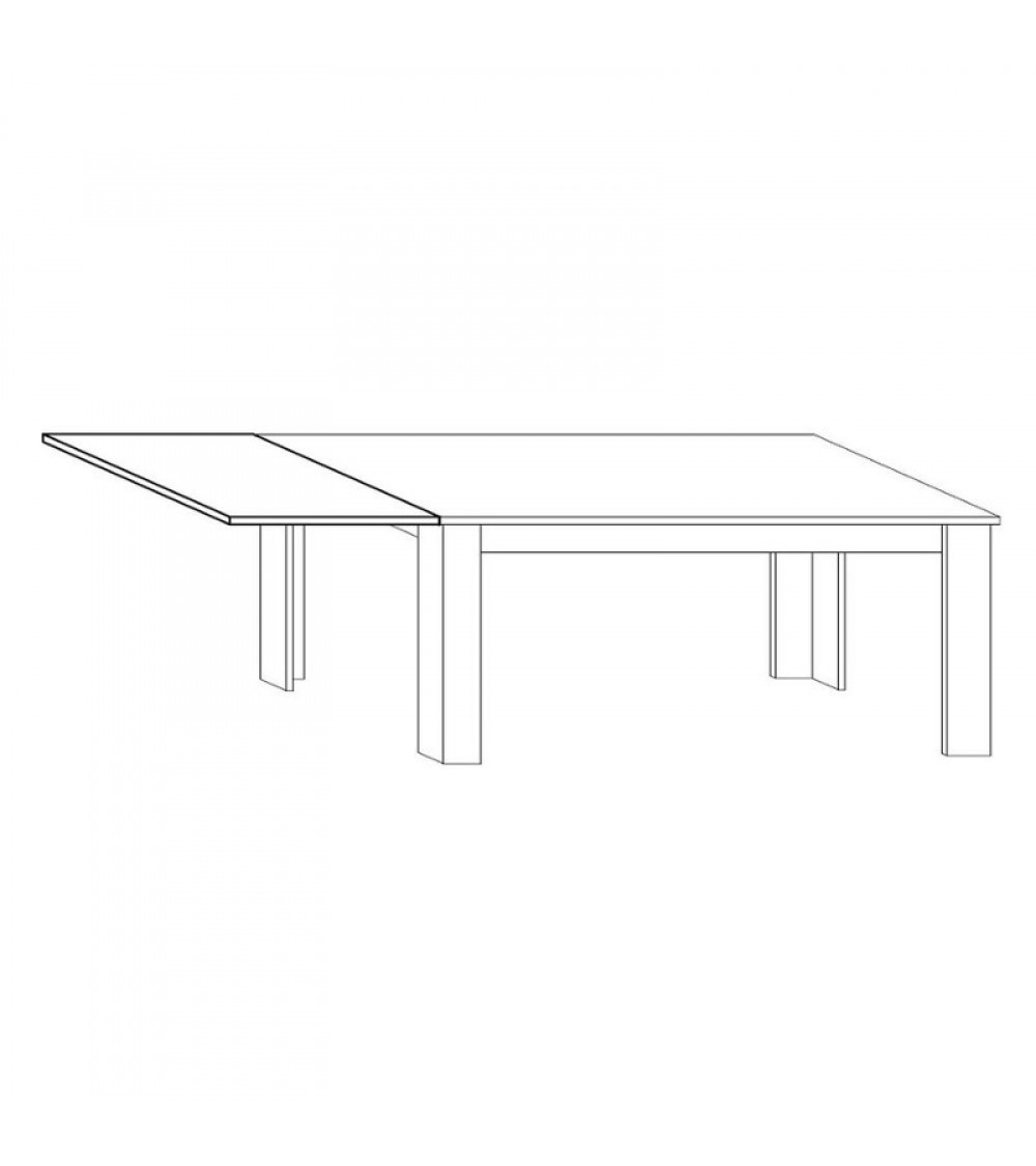 Table à manger extensible BASIC finition béton 137-185/79/90 cm Table à manger extensible BASIC finition béton 137-185/79/90 cm