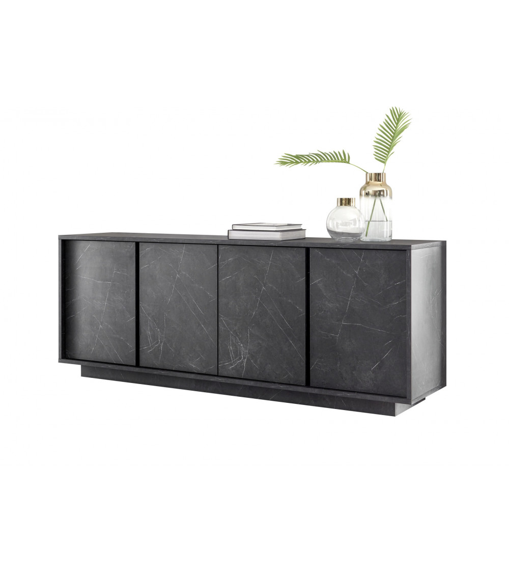 Buffet VISCONTI finition marbre noir 160 cm Buffet VISCONTI finition marbre noir 160 cm