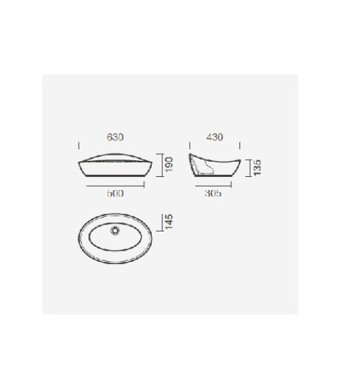 Vasque à poser Elipse