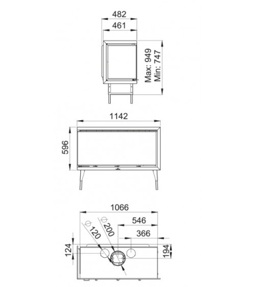 Insert cheminée à bois BOMA 16 KW double face avec turbines