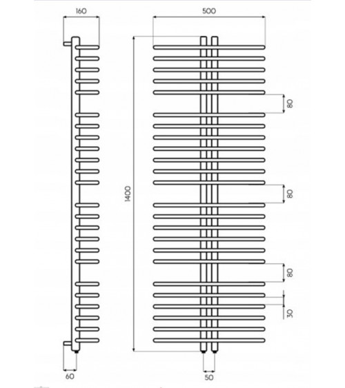 Radiateur eau chaude NATO 989 W