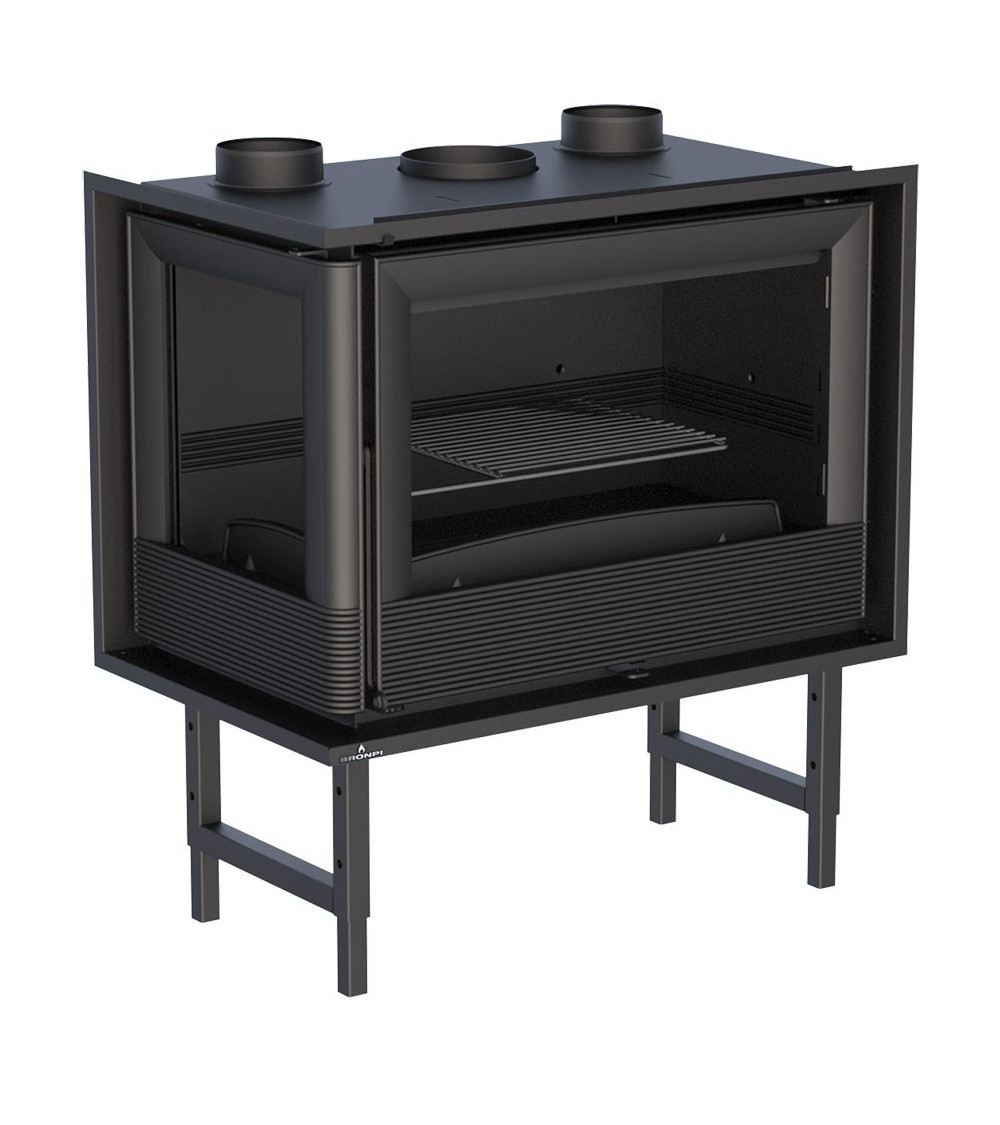 Insert cheminée à bois Holguin avec turbine 17,5 kW 2 vitres gauche Insert cheminée à bois Holguin avec turbine 17,5 kW 2 vitres gauche