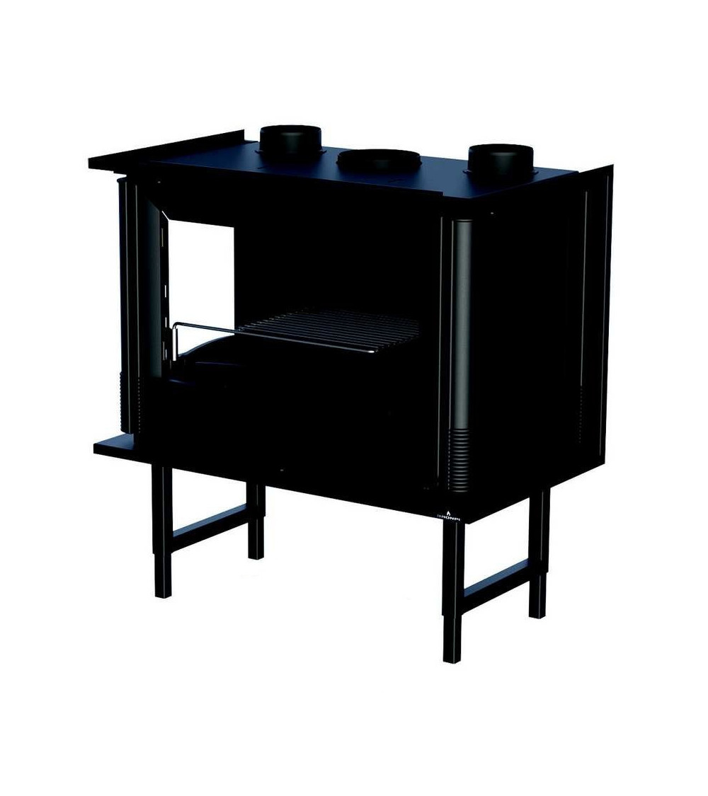 Insert cheminée à bois Holguin avec turbine 16 kW 3 côtés vitrées Insert cheminée à bois Holguin avec turbine 16 kW 3 côtés vitrées