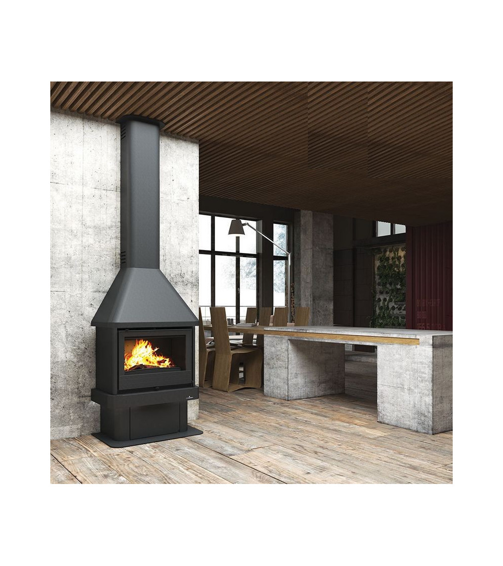 Poêle à bois ANACO avec turbine 11 kW Poêle à bois ANACO avec turbine 11 kW
