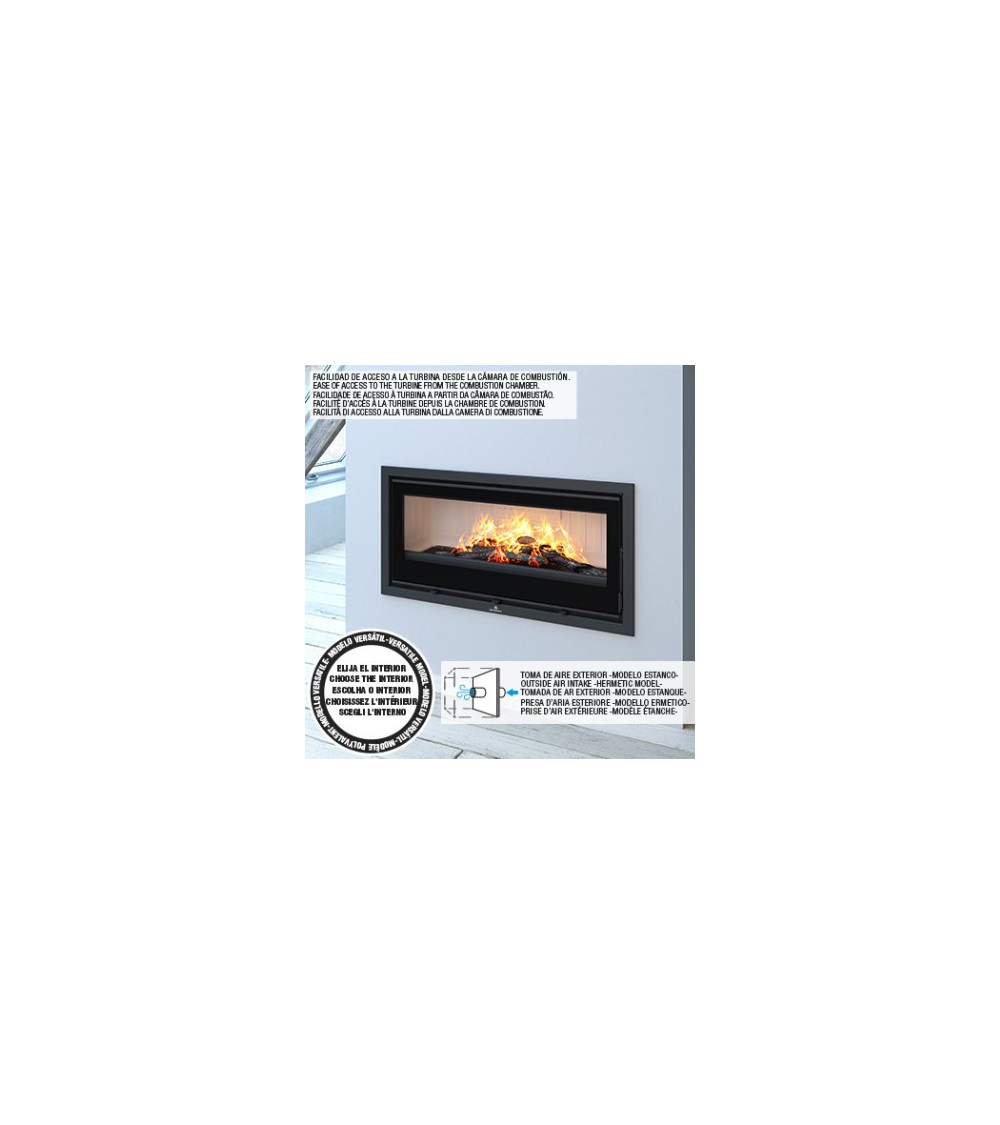 Insert cheminée à bois BOMA 16 KW double face avec turbines