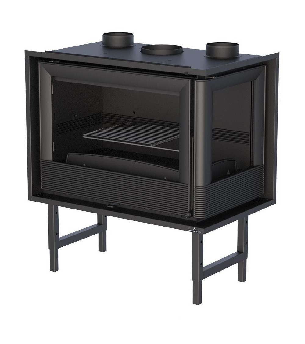 Insert cheminée à bois Holguin avec turbine 11,5 kW 2 vitres droite Insert cheminée à bois Holguin avec turbine 11,5 kW 2 vitres droite