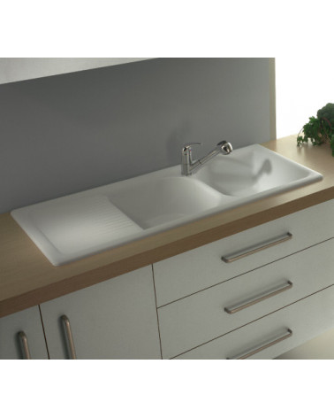 Evier double Molino avec égouttoir 1160 x 500 x 210mm