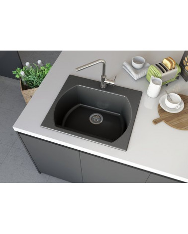 Evier simple Americano 635 x 559 x 221mm anthracite