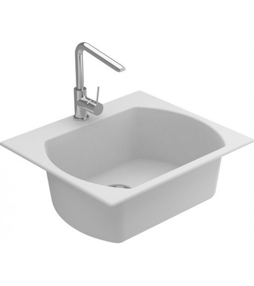 Evier simple Americano II 635 x 559 x 221mm BLANC