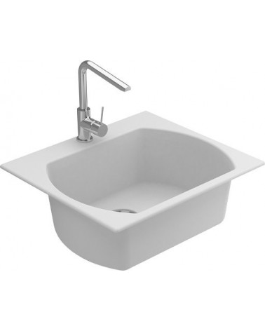 Evier simple Americano II 635 x 559 x 221mm BLANC