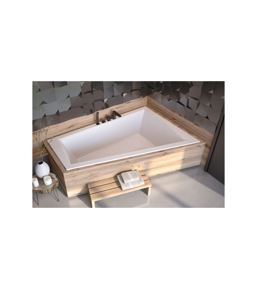 Bañera asimétrica de INTEGRA 150/170 x 75 cm con barrera de la bañera