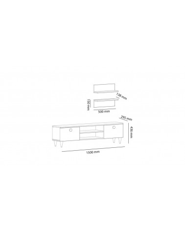 Tutti i mobili TV LOFT con LED