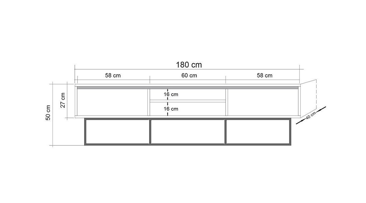 Comment Raccorder Une Vasque Vasque Totem Schema D Instalation Meuble TV SILVA 180 CM - Décoration séjour