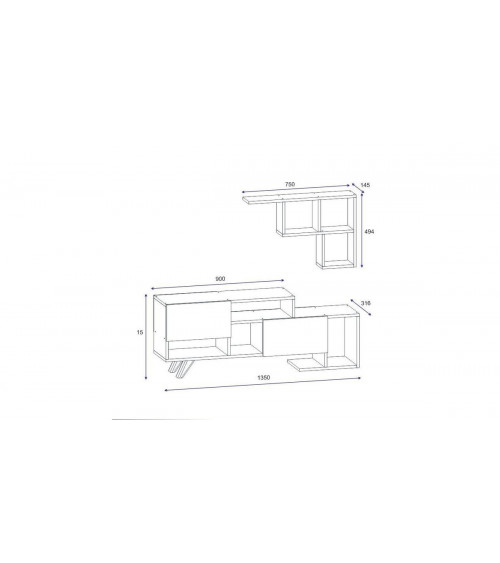 Tutti i mobili TV LOFT con LED