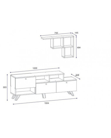 Ensemble meuble TV HAZAN 1