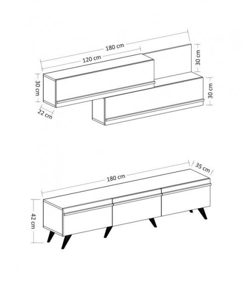 Todos los muebles de TV LOFT con leds