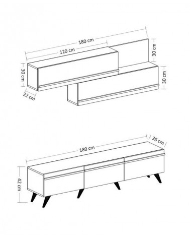 Todos los muebles de TV LOFT con leds