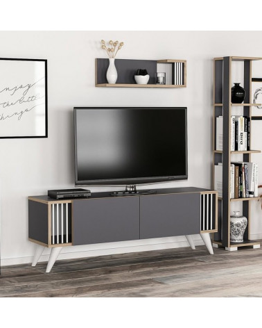 Ensemble meuble TV TESLI Anthracite