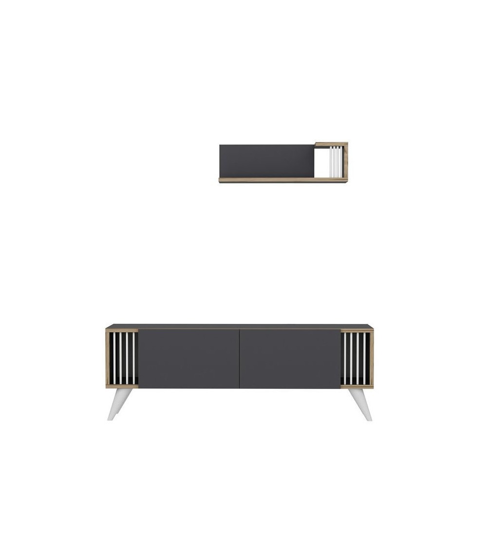 Ensemble meuble TV TESLI Anthracite Ensemble meuble TV TESLI Anthracite