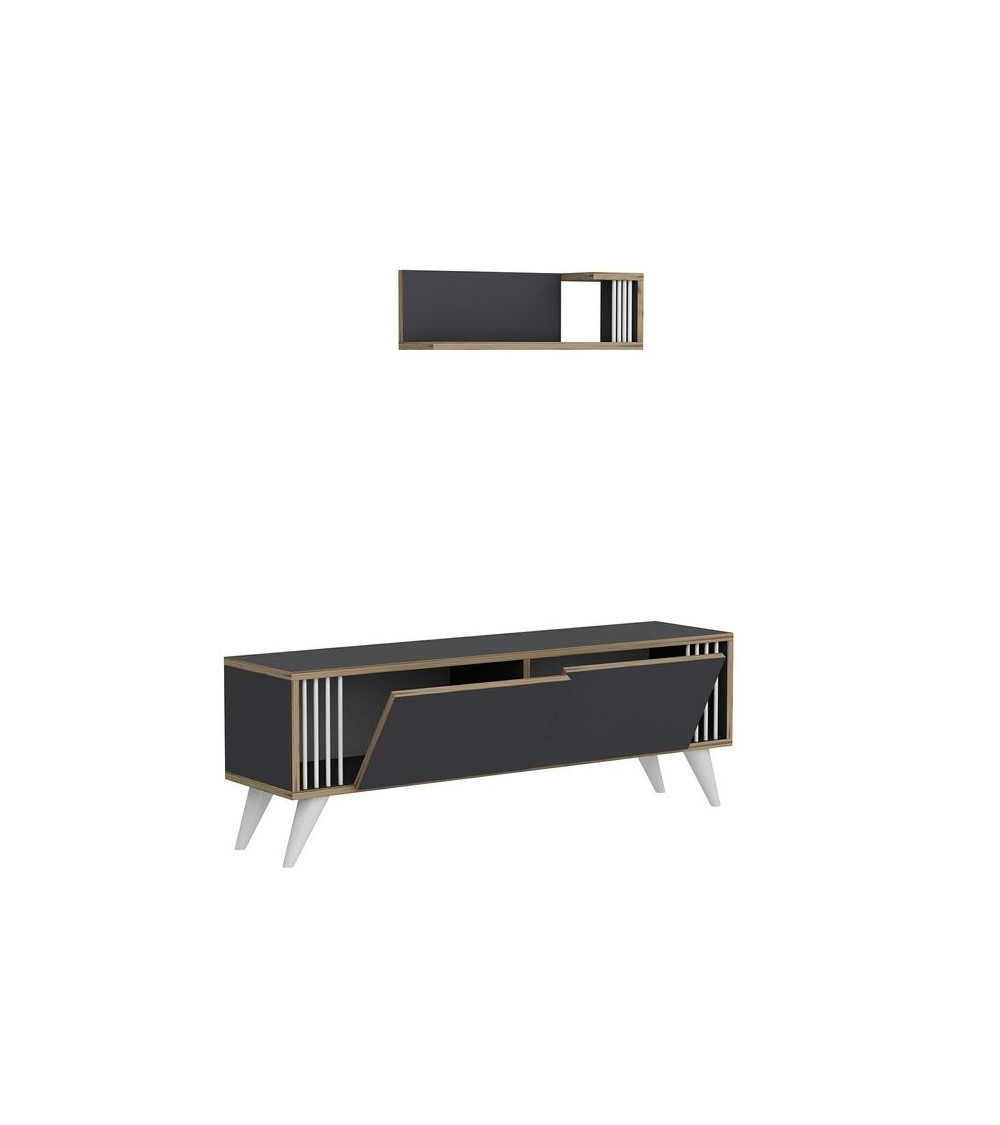Ensemble meuble TV TESLI Anthracite Ensemble meuble TV TESLI Anthracite