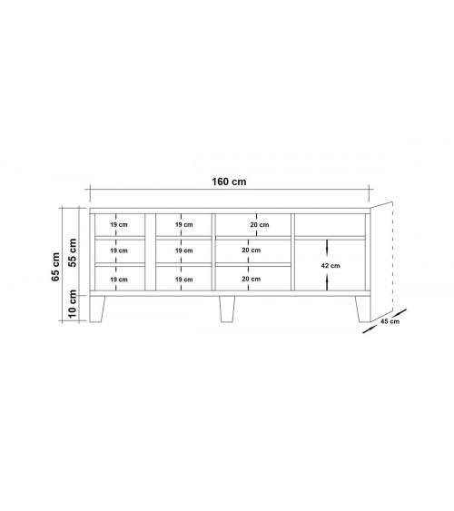 Ensemble meuble TV MILA 754