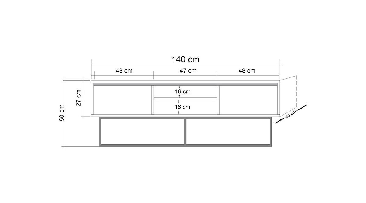 Comment Raccorder Une Vasque Vasque Totem Schema D Instalation Meuble TV SILVA 140 CM - Décoration séjour