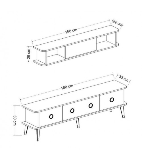 Todos los muebles de TV LOFT con leds