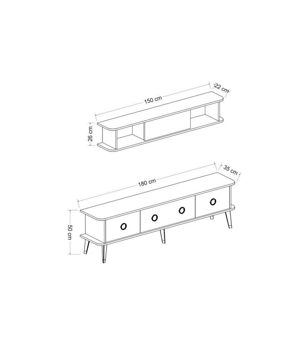 Todos los muebles de TV LOFT con leds