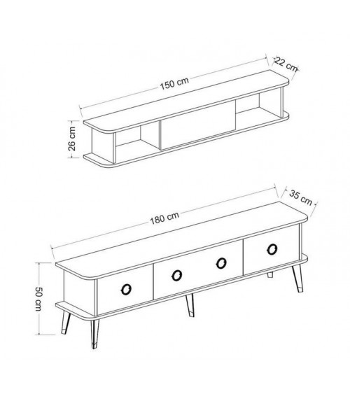 Todos los muebles de TV LOFT con leds