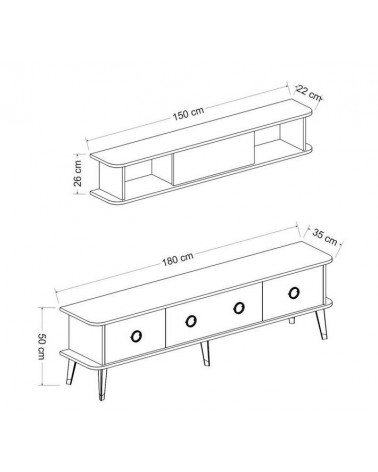 Todos los muebles de TV LOFT con leds