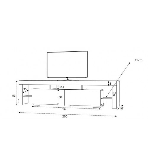 Todos los muebles de TV LOFT con leds