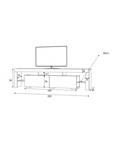 Todos los muebles de TV LOFT con leds