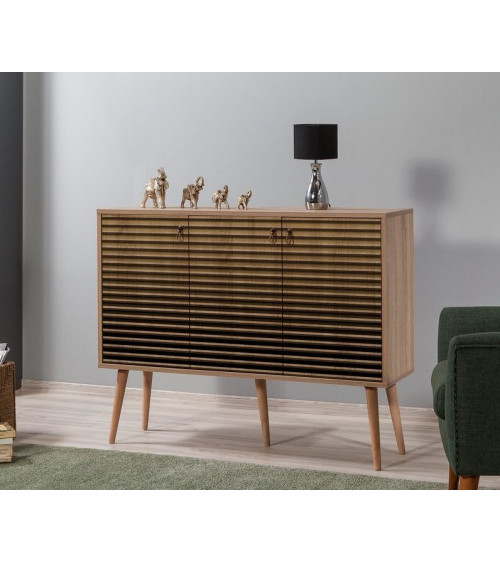 Roble de MIREL TV mueble 2 puertas 1 cajón