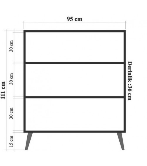 Roble de MIREL TV mueble 2 puertas 1 cajón