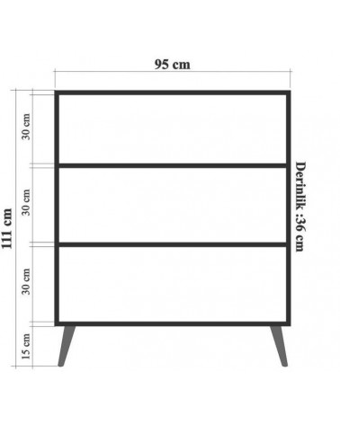 Roble de MIREL TV mueble 2 puertas 1 cajón