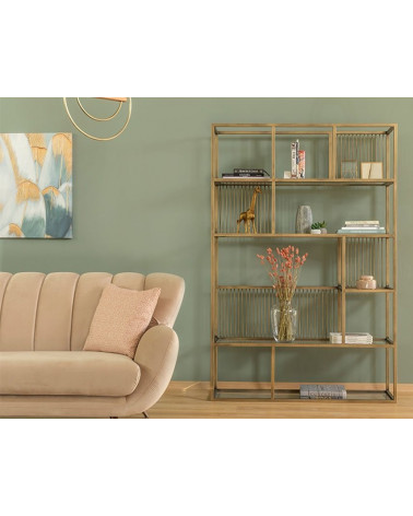Bibliothèque LOLA Laiton 120 CM