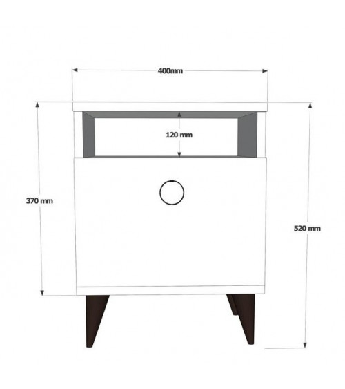 Lot de 2 chevets DESMOLINIA béton