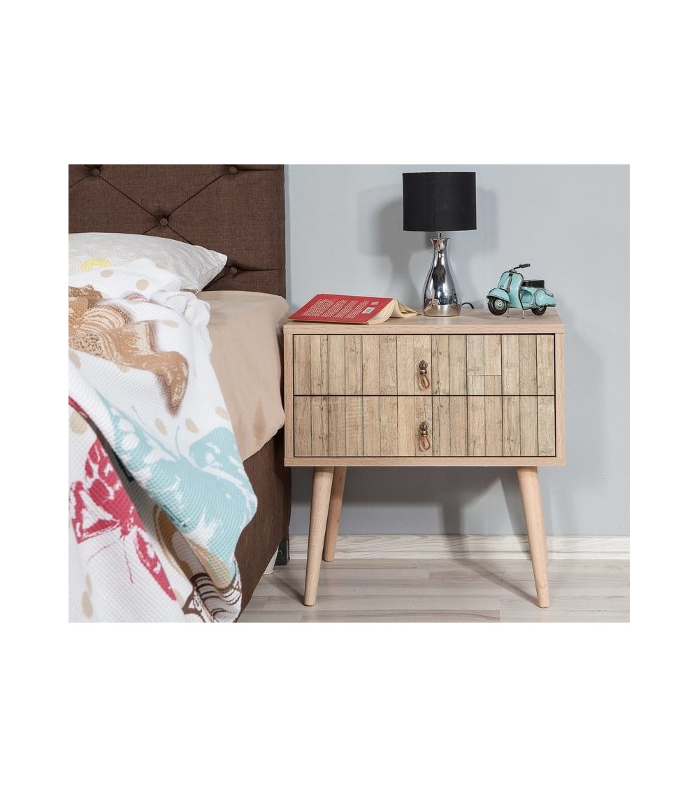 Lot de 2 chevets DESMOLINIA béton Lot de 2 chevets DESMOLINIA béton