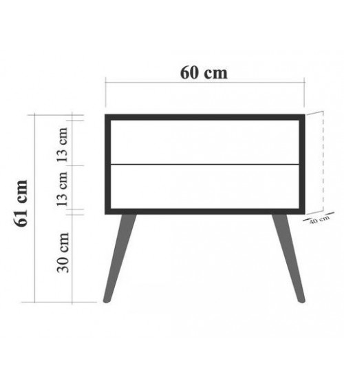 Lot de 2 chevets DESMOLINIA béton