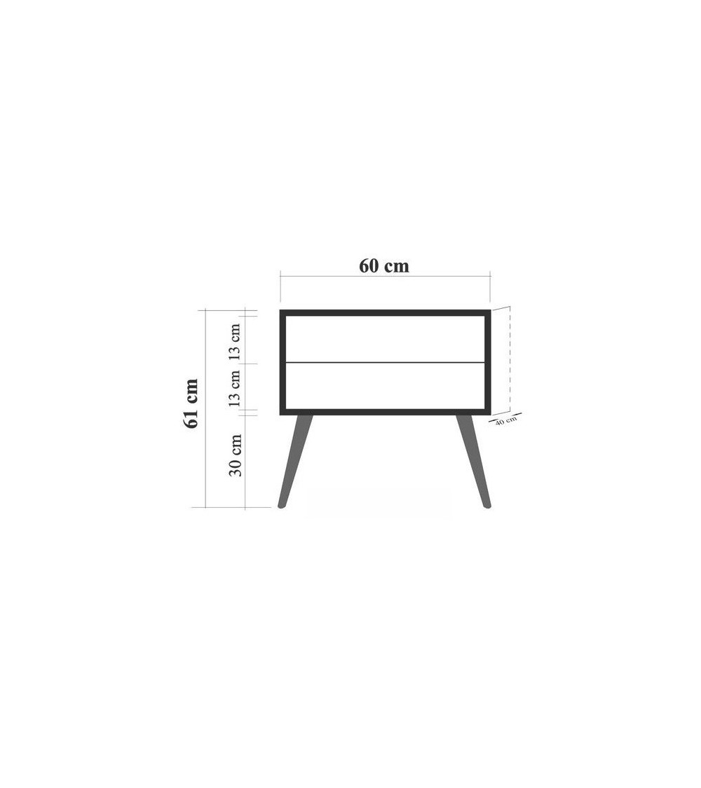 Lot de 2 chevets DESMOLINIA béton Lot de 2 chevets DESMOLINIA béton