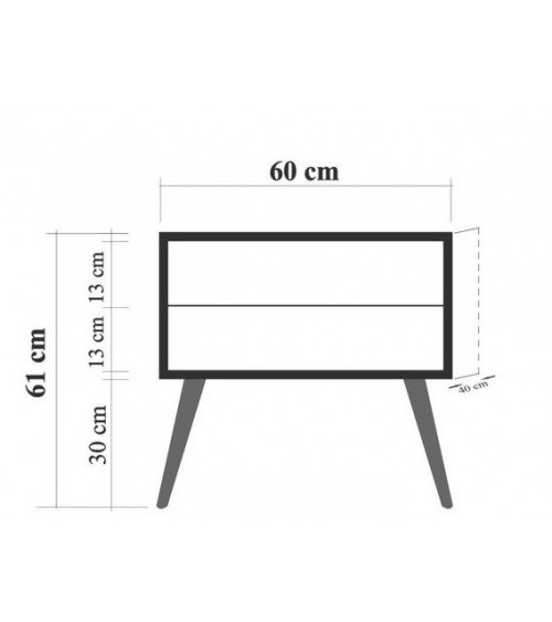 Lot de 2 chevets DESMOLINIA béton