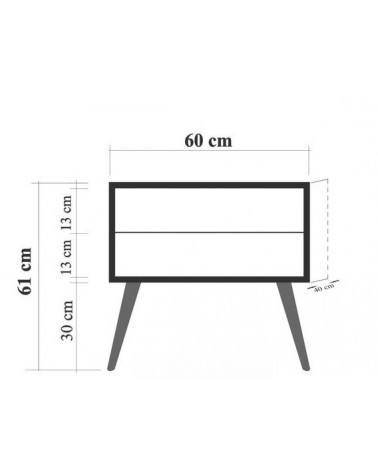 Lot de 2 chevets DESMOLINIA béton