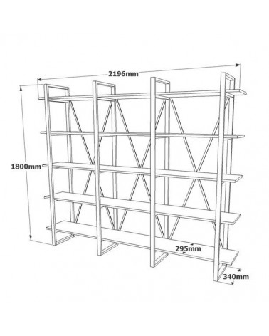 Bibliothèque IRONE 220 CM