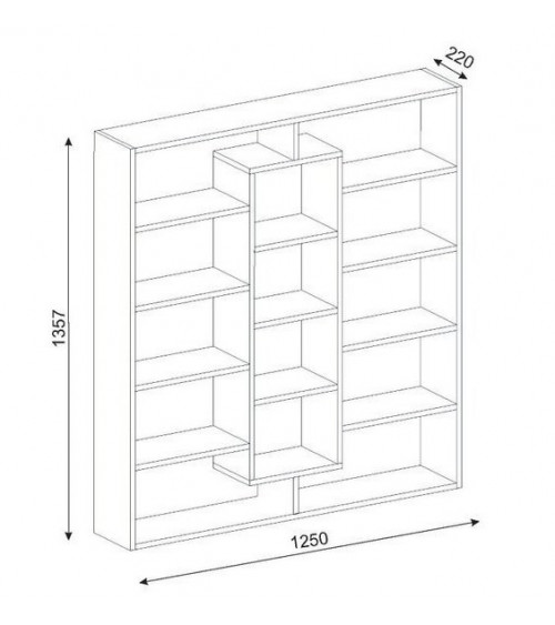 Bibliothèque GRANDE Wengé - érable